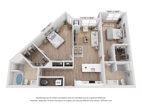 3d floor plan of the b4
